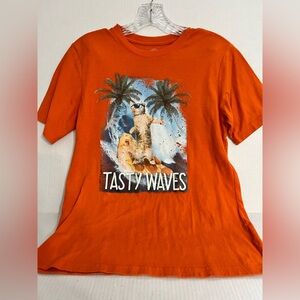 Wonder Nation Cat Surfing Graphic T Shirt